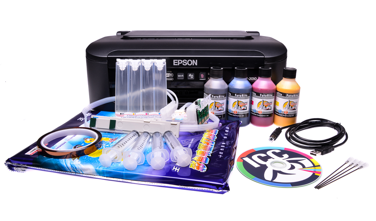 Epson Wf 2010w A4 Sublimation Starter Kit With Ciss Ink System Bundle 2175