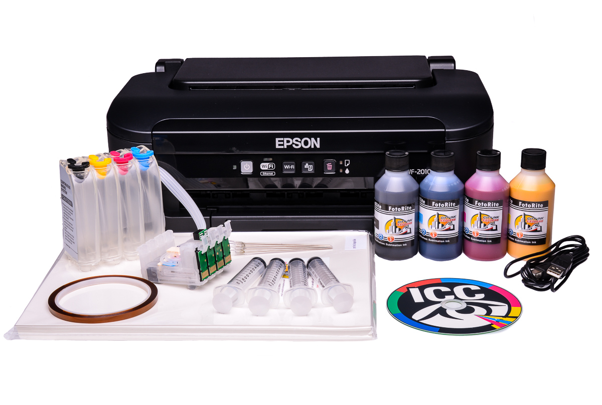 Non Oem Epson Wf 2010w A4 Sublimation Printer And Heat Transfer Ink Bundle Ciss Ebay 4738