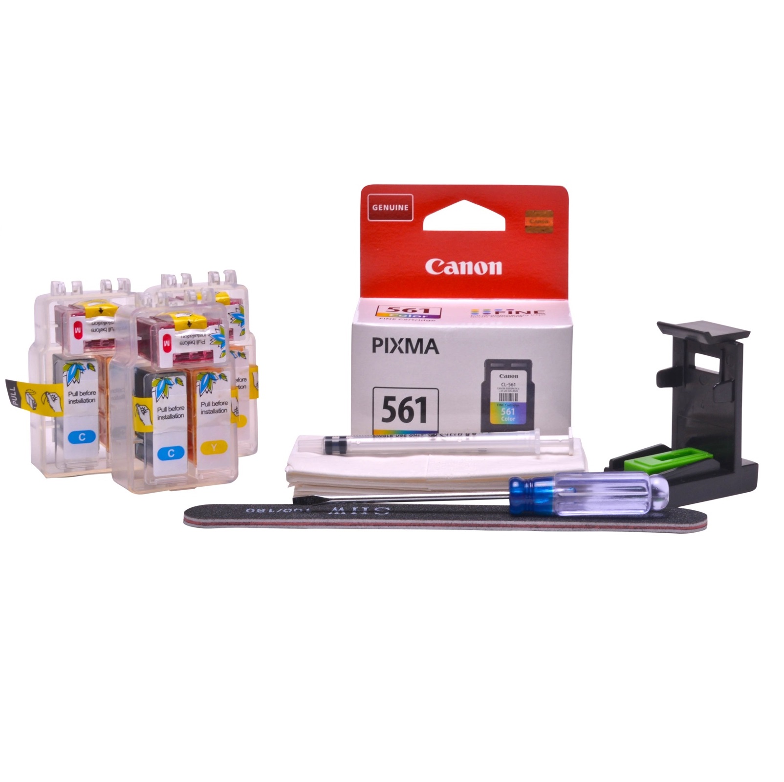 Refillable CL-561 Colour Pod Cheap printer cartridges for Canon