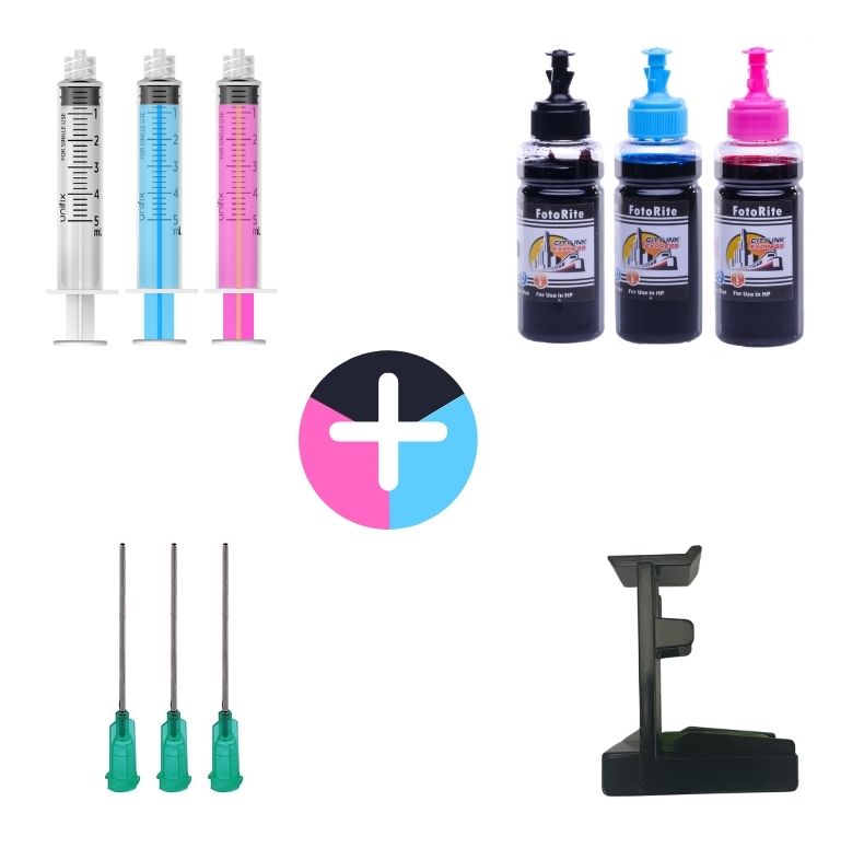 Photo Colour XL ink refill kit for HP Psc 1610 HP 348 printer