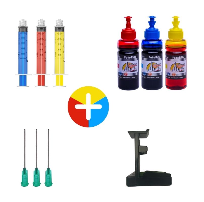 Colour ink refill kit for Canon Pixma TR4750i CL-576 printer