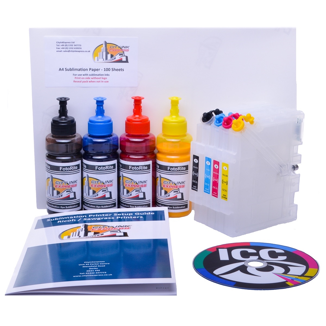 Refillable Sublimation ink cartridge for Ricoh SG3110DN printer